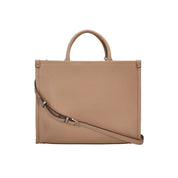 Liu Jo Ridhi women's hand bag in beige with gold hardware, stylish accessory for women, featuring a sleek leather finish.