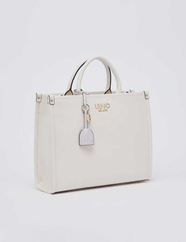 Liu Jo Ridhi women's hand bag, stylish black leather accessory with top handle and subtle branding, perfect for everyday use.