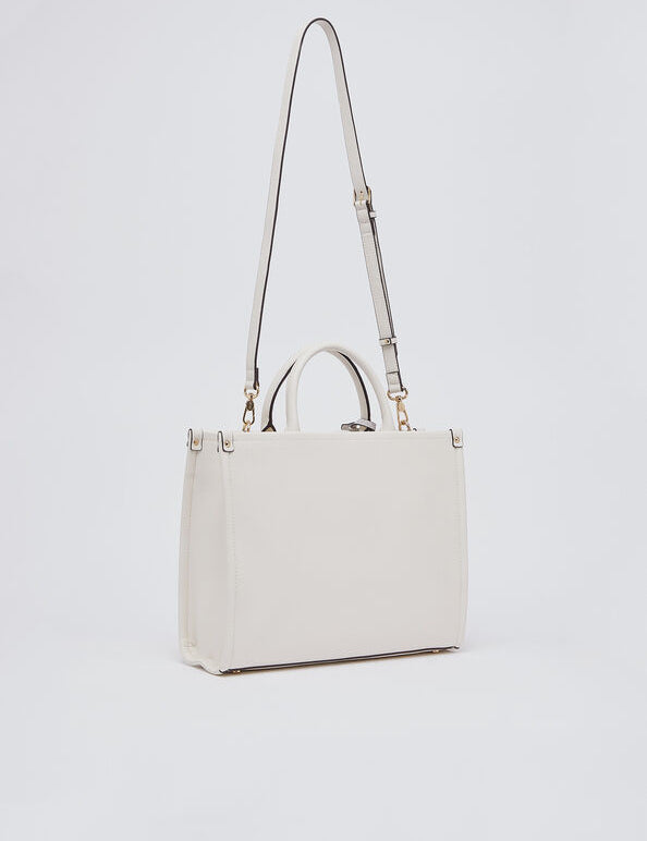 Liu Jo Ridhi leather handbag for women, stylish black tote with top handles and silver hardware, casual and elegant design