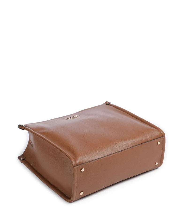 Liu Jo Ridhi women's handbag with top handles, beige color, textured leather, and stylish design for accessory collection.