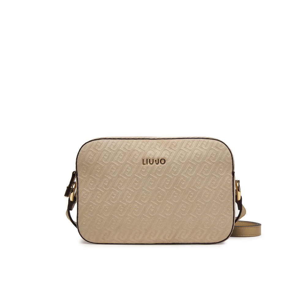 Liu Jo Crossover Manhattan mini shoulder bag with sleek design, black leather, and silver hardware, perfect for stylish everyday use.