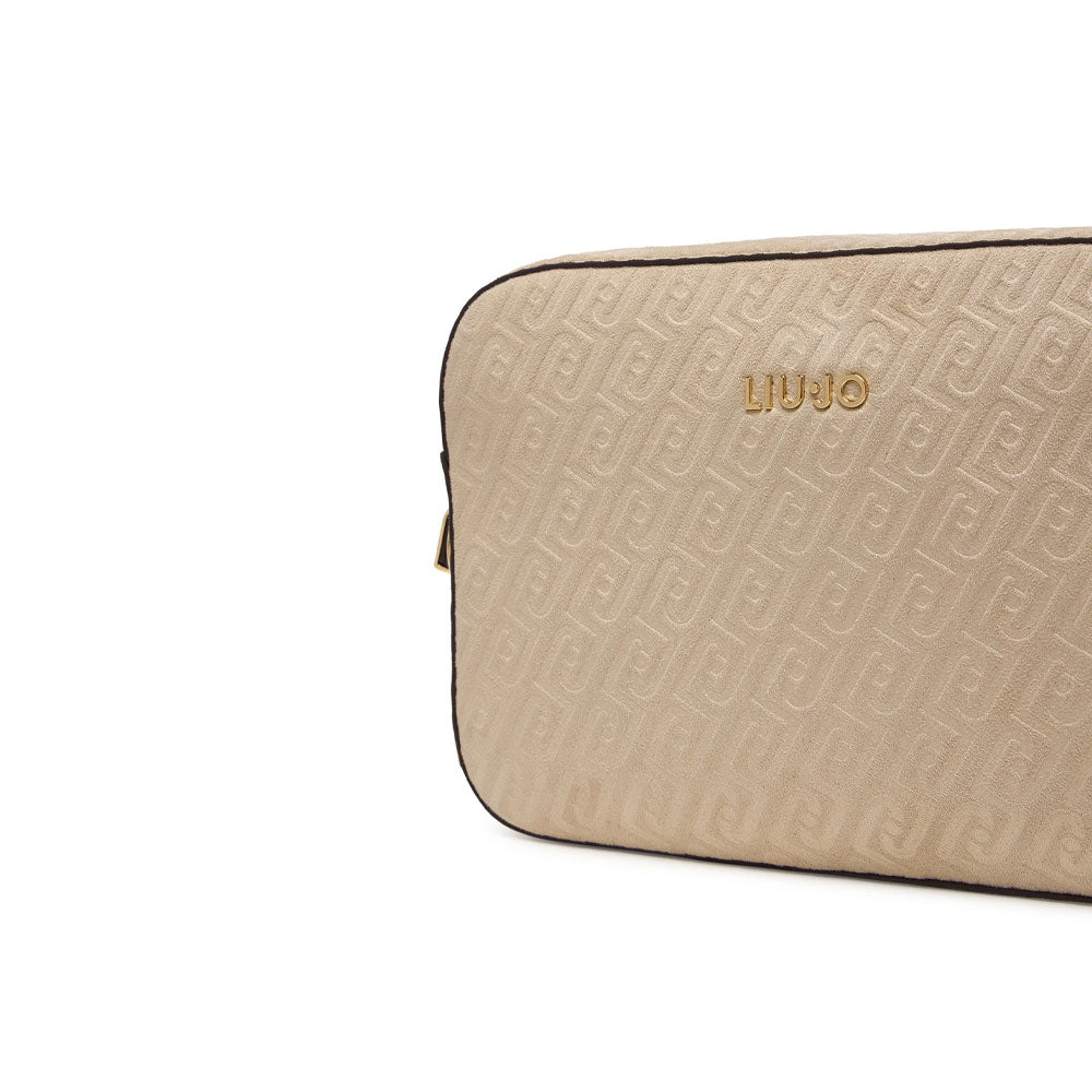 Liu Jo Crossover Manhattan mini bag for women, stylish black leather with gold accents, ideal for casual and evening wear.