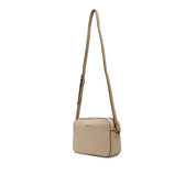 Liu Jo Crossover Manhattan mini shoulder bag for women, stylish black leather with gold hardware, compact and trendy.