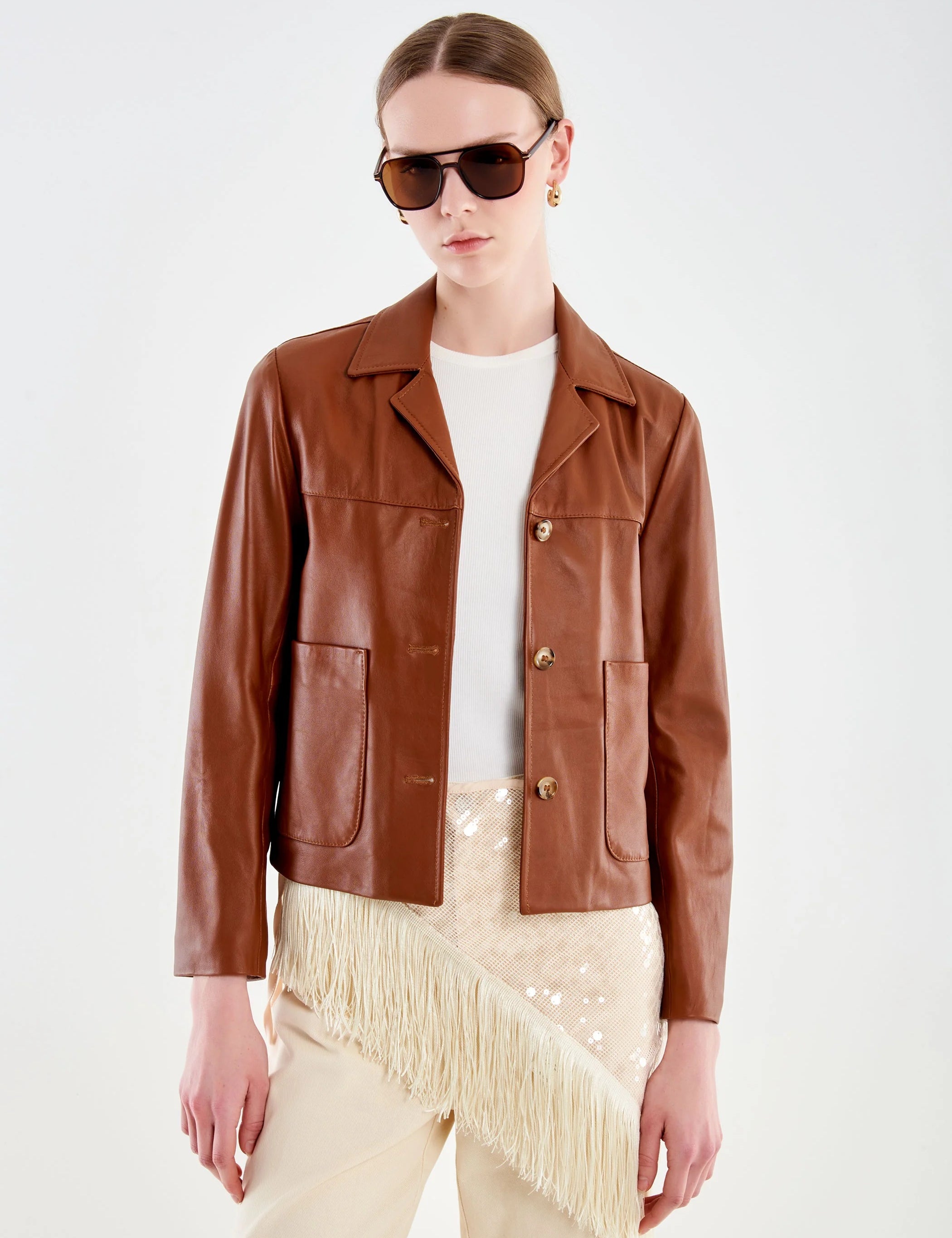 Giacca Corta in Pelle Vicolo - MYLILLY