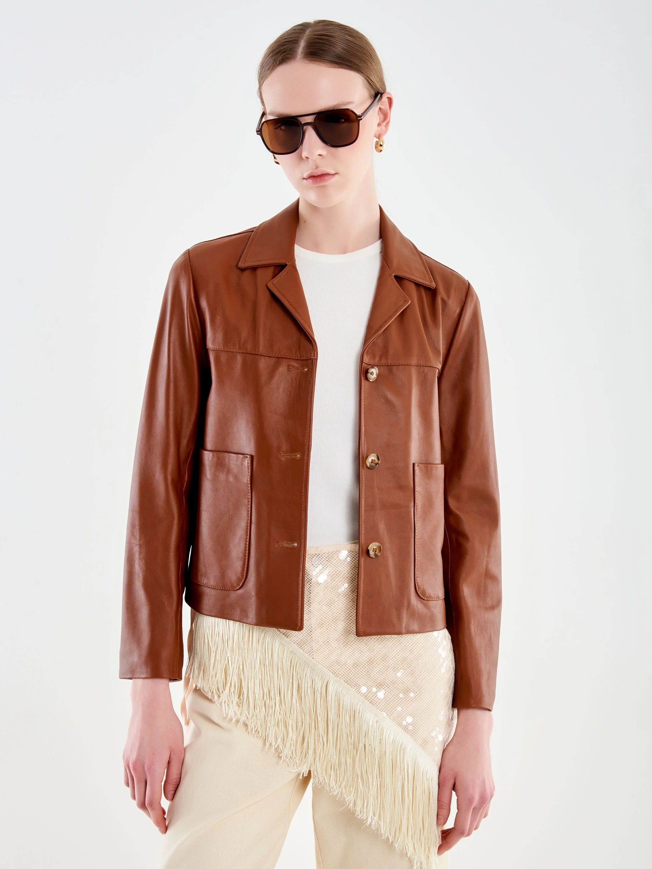 Giacca Corta in Pelle Vicolo - MYLILLY