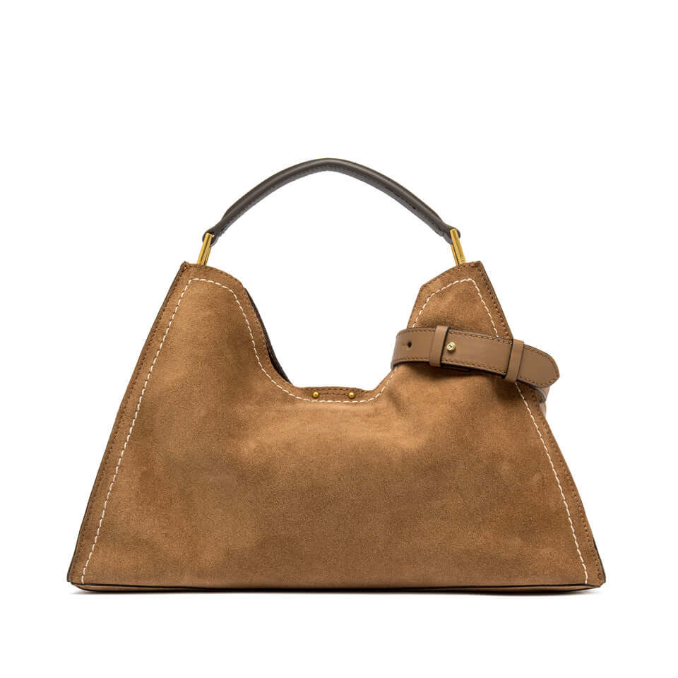 Elegant Gianni Chiarini Aurora hand handbag in soft leather with top handle and subtle stitching details for women's accessories.