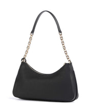 Medium Michael Kors Nolita shoulder bag in beige leather with gold hardware, featuring a sleek strap and minimalist design.