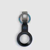 Portachiavi con CONNEQU 4.0 Blue Square in pelle Piquadro