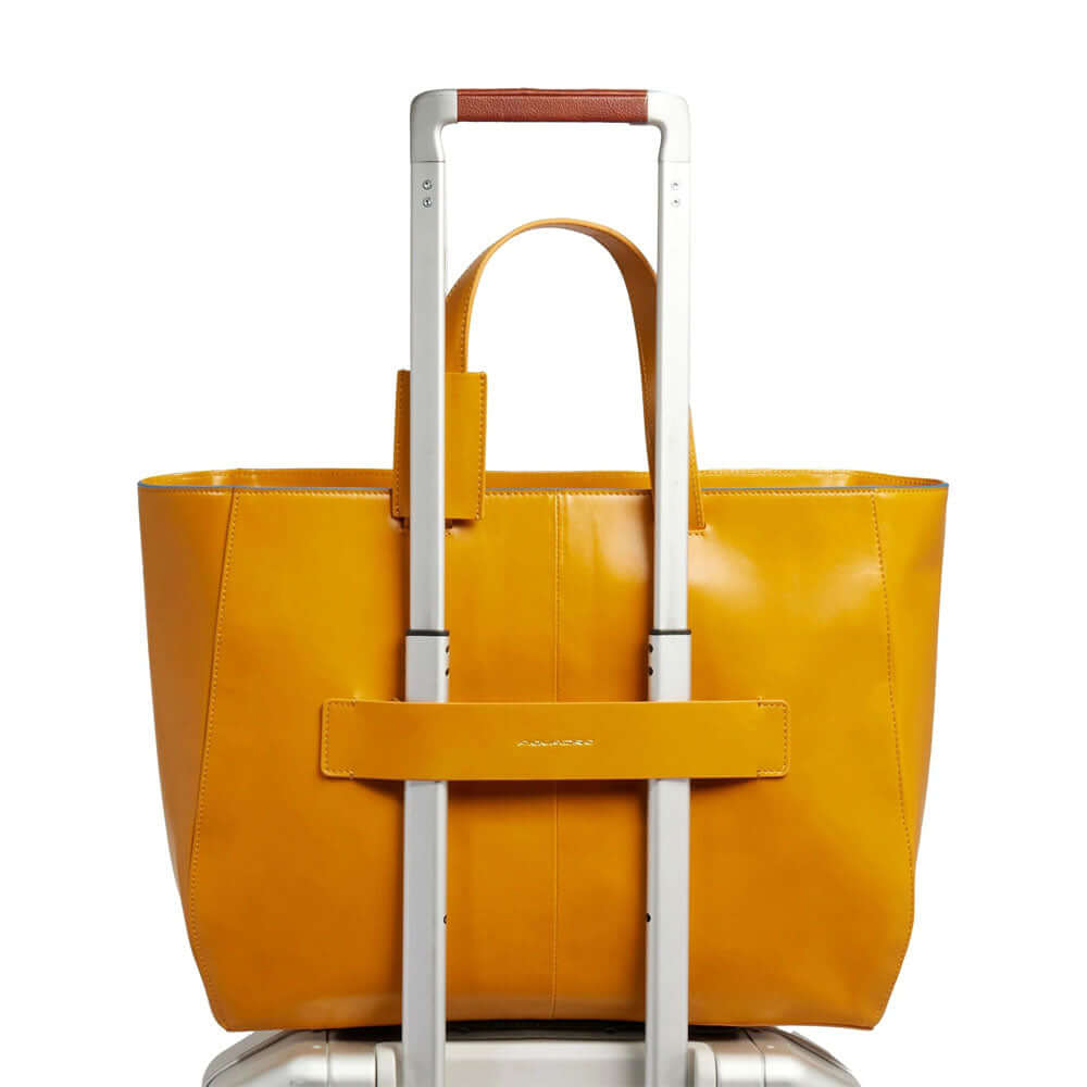 Shopping Bag for Laptop 15.6`` Blue Square Piquadro