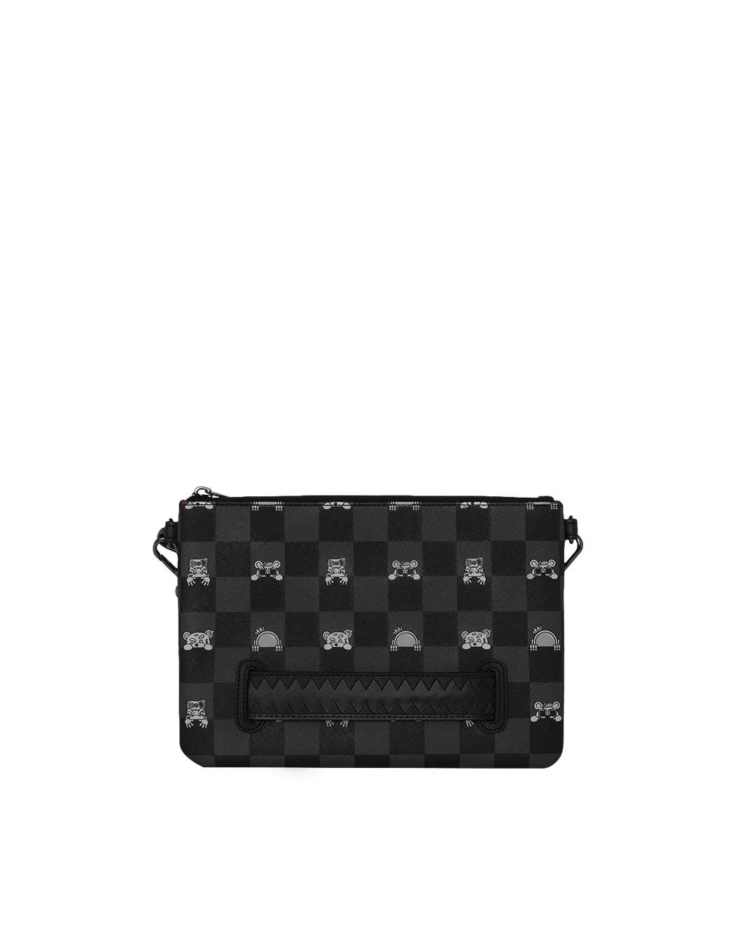 Gray Peeking Character Check Crossbody Pouchette Sprayground - MYLILLY