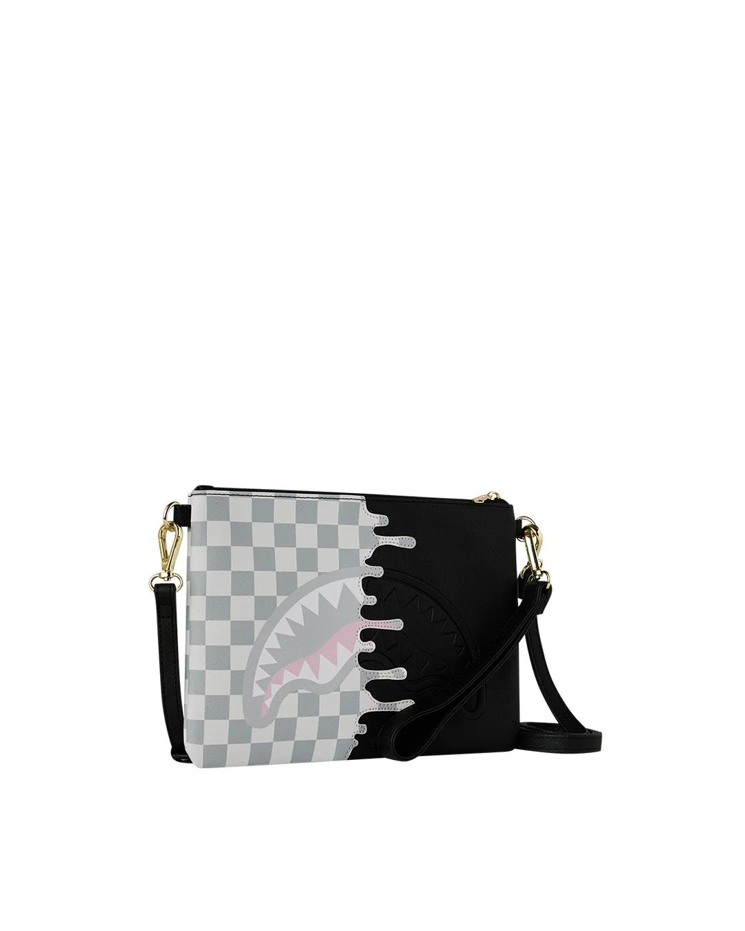 Cream Check Unfinished Shark Crossbody Pouchette Sprayground - MYLILLY