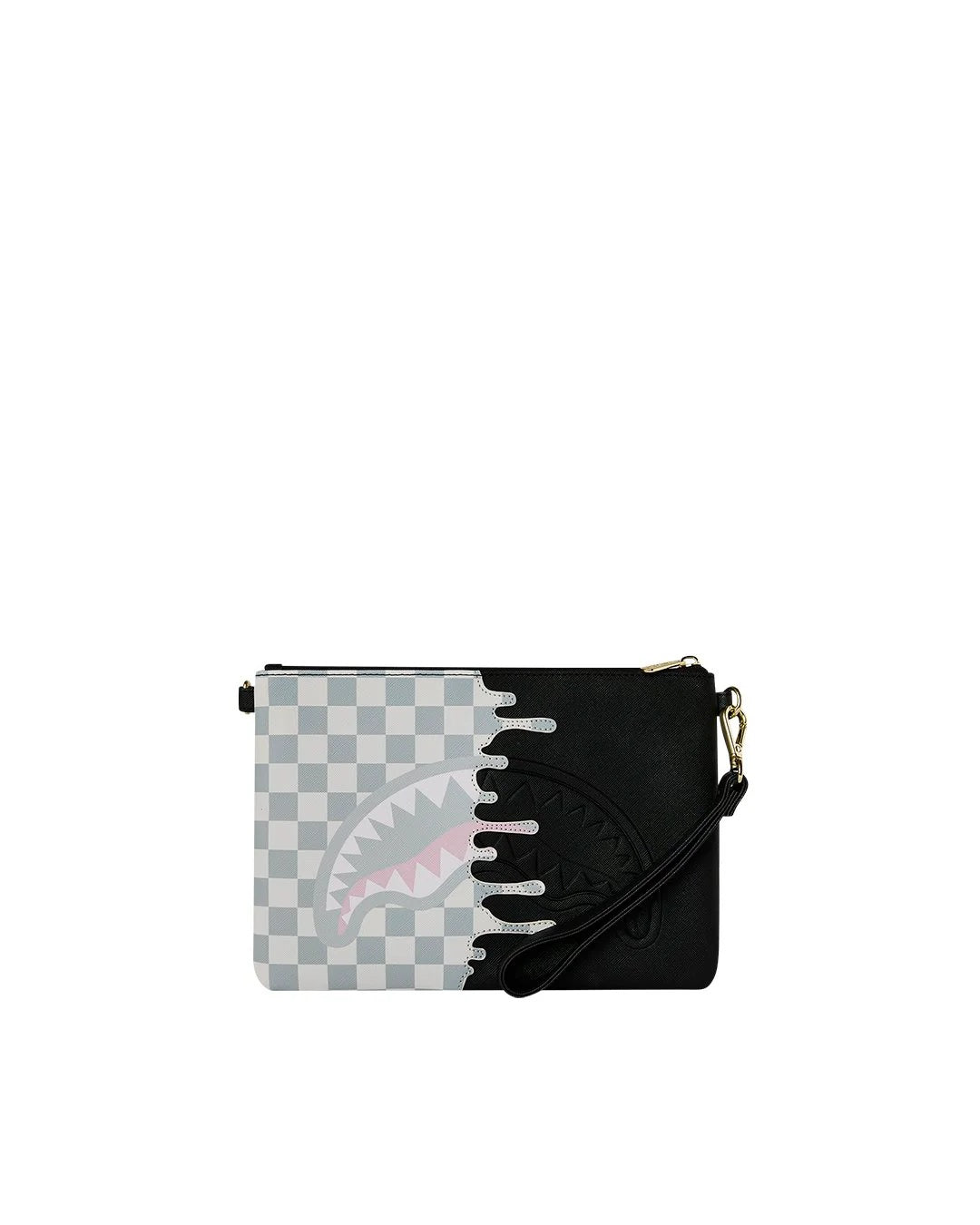 Cream Check Unfinished Shark Crossbody Pouchette Sprayground - MYLILLY