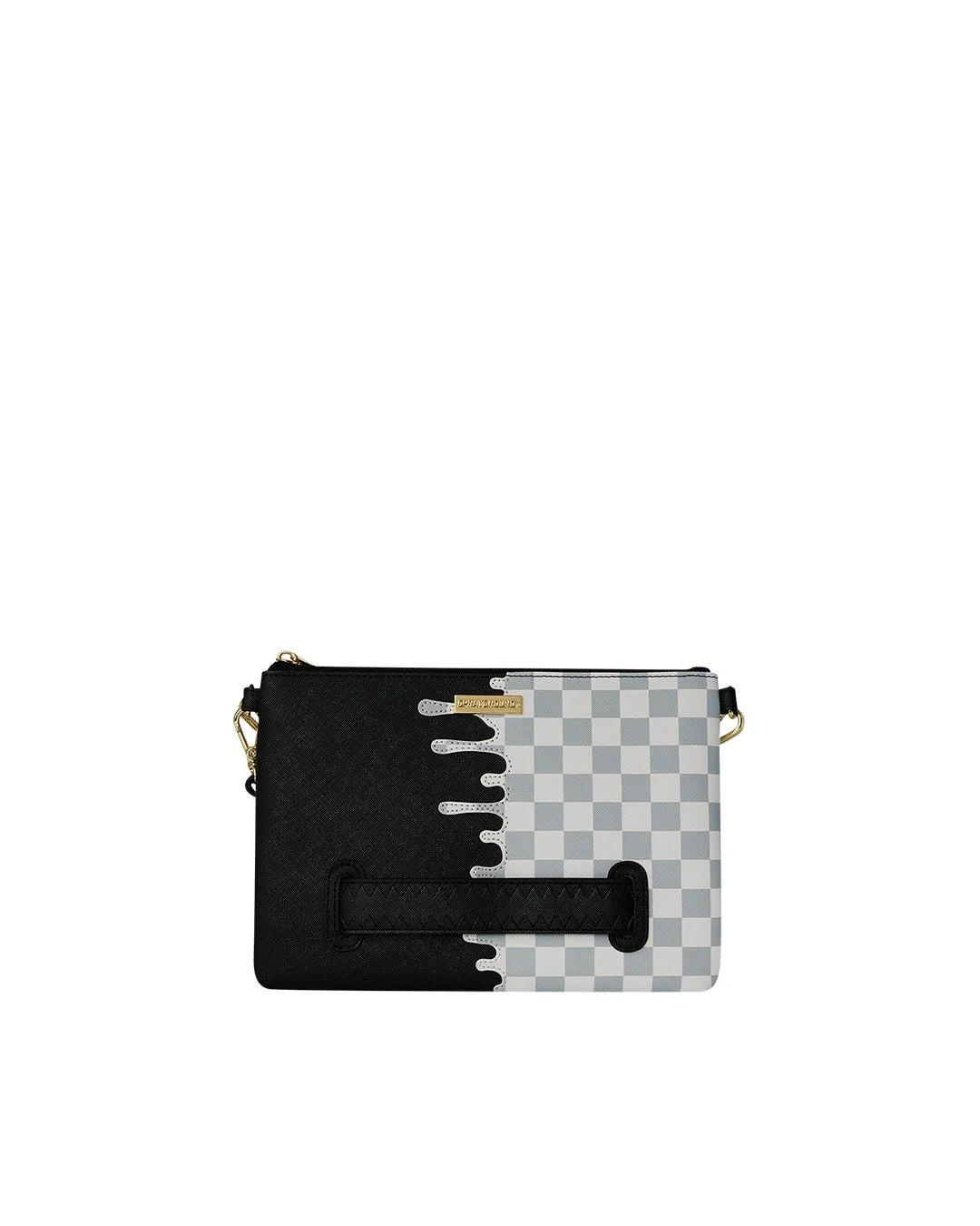 Cream Check Unfinished Shark Crossbody Pouchette Sprayground - MYLILLY