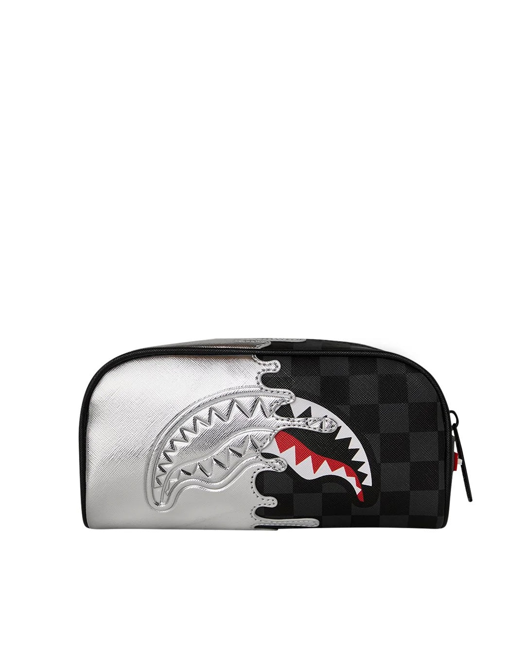 Silver Side Drip Black Check Pencil Pouch Sprayground - MYLILLY