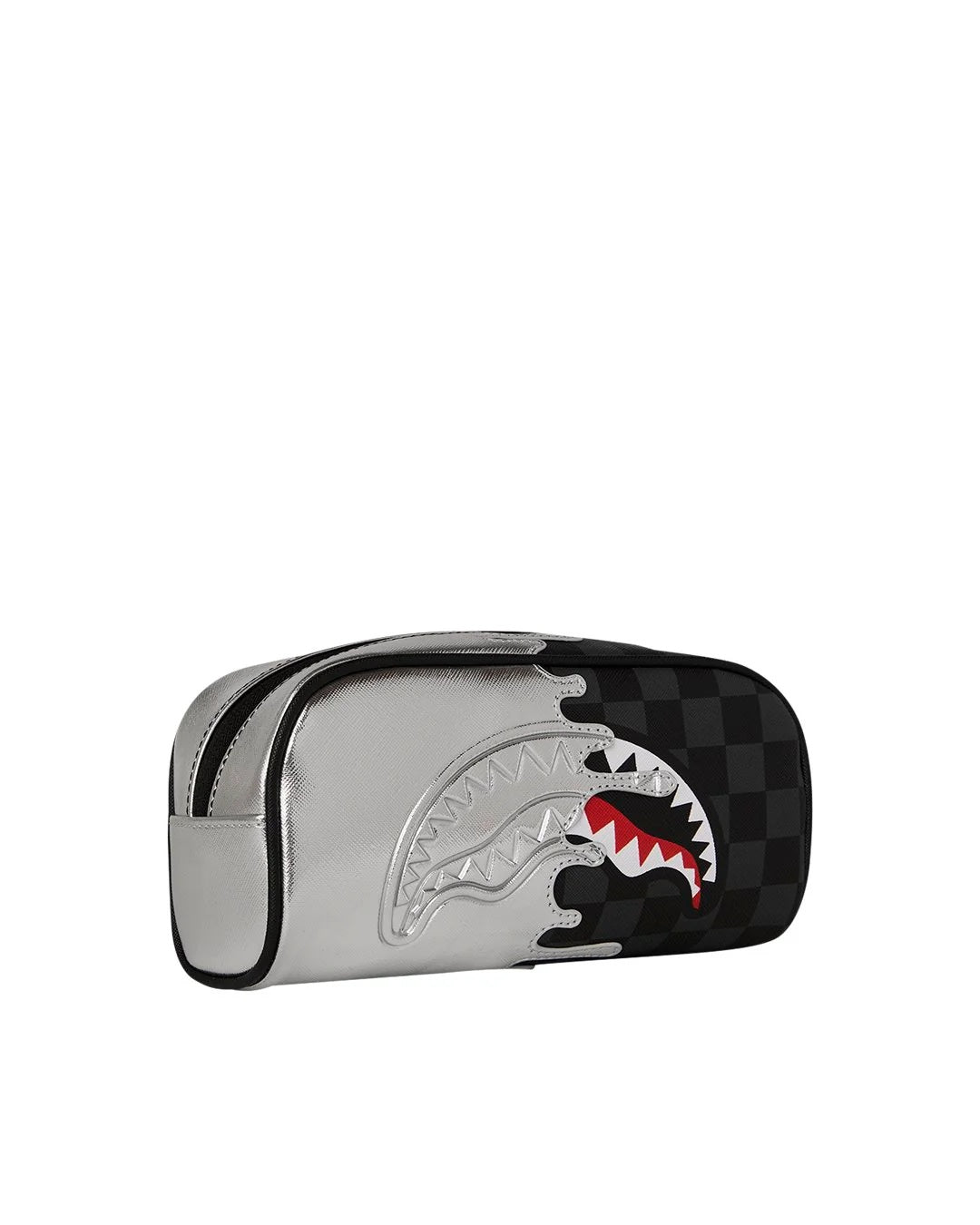 Silver Side Drip Black Check Pencil Pouch Sprayground - MYLILLY