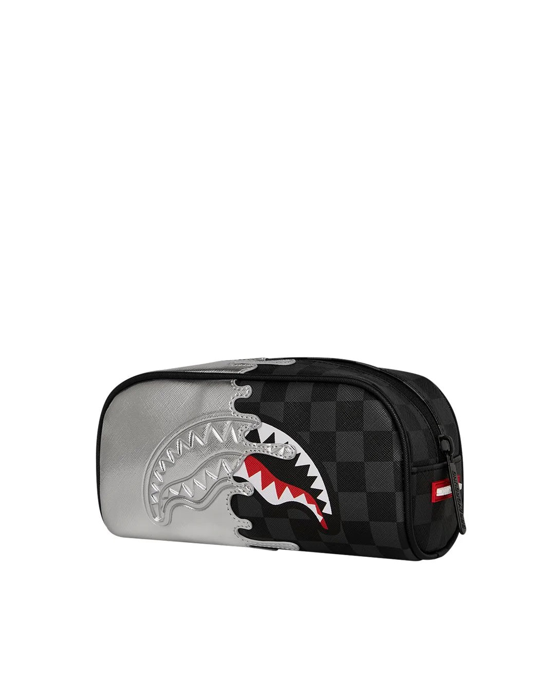 Silver Side Drip Black Check Pencil Pouch Sprayground - MYLILLY