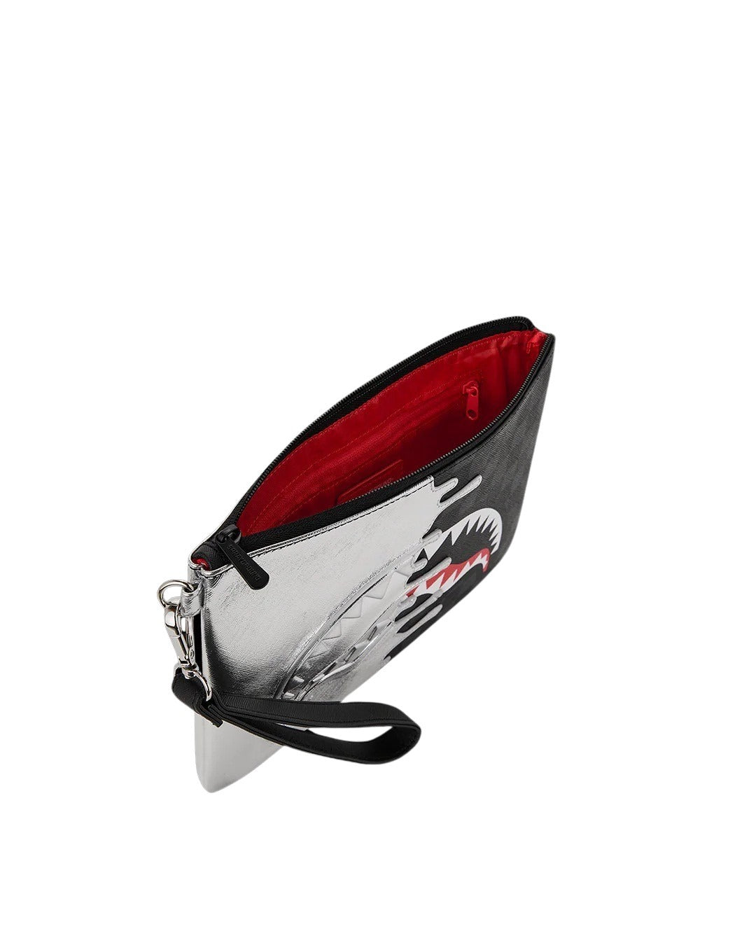 Silver Side Drip Black Check Crossbody Pouchette Sprayground - MYLILLY
