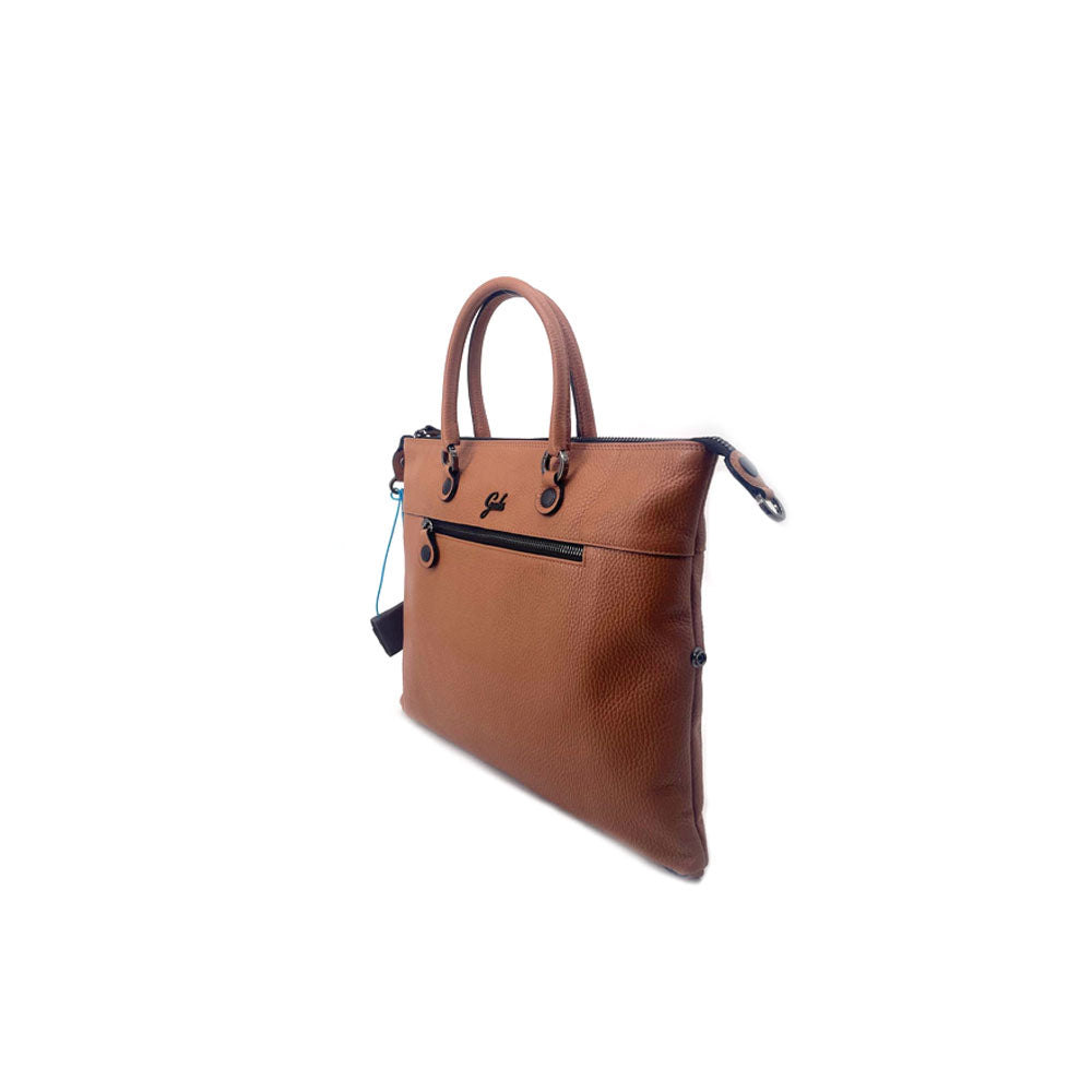 Gabs Borsa G3 Zip Plus medium shoulder bag in black leather with silver hardware, stylish accessory for women.