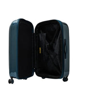 Medium Mandarina Duck Trolley Logoduck metal travel case with logo and sturdy handle, designed for unisex travel accessories.