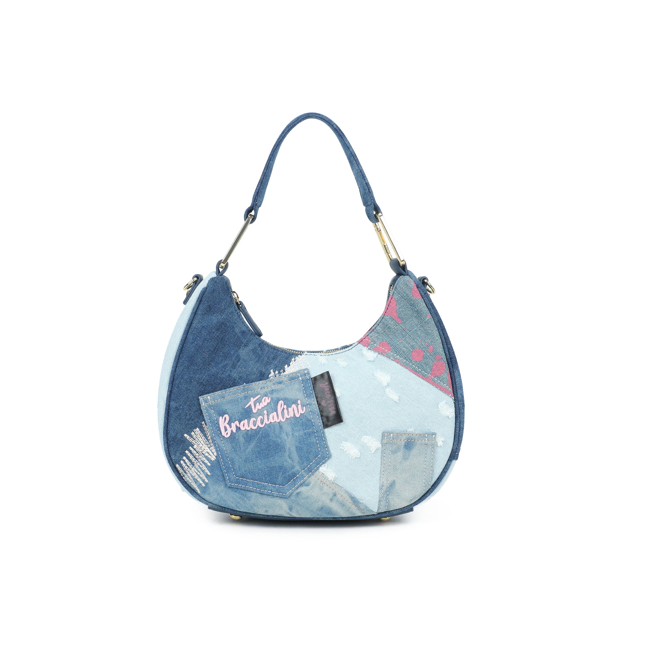 Borsa a spalla Amy Jeans Braccialini - MYLILLY