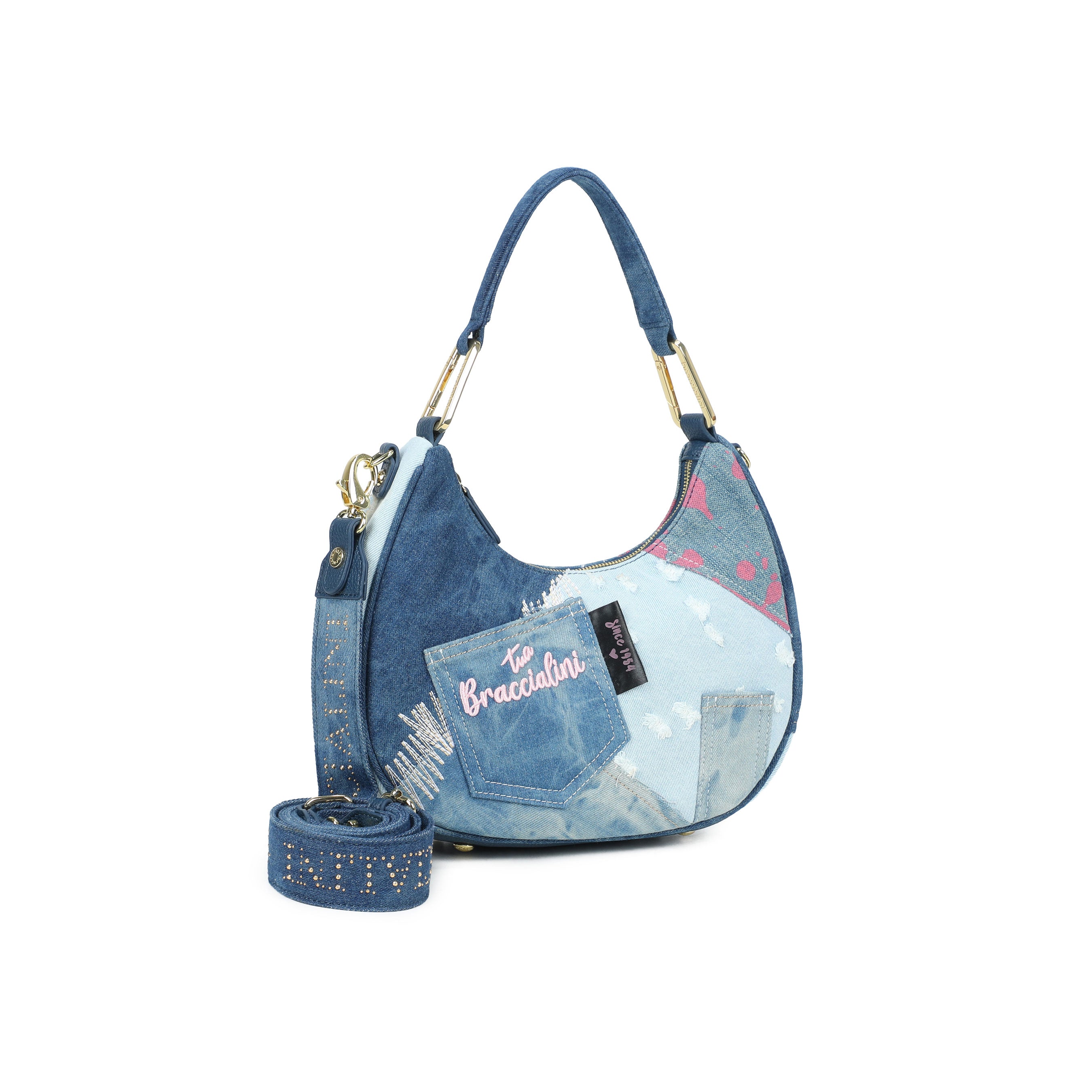 Borsa a spalla Amy Jeans Braccialini - MYLILLY