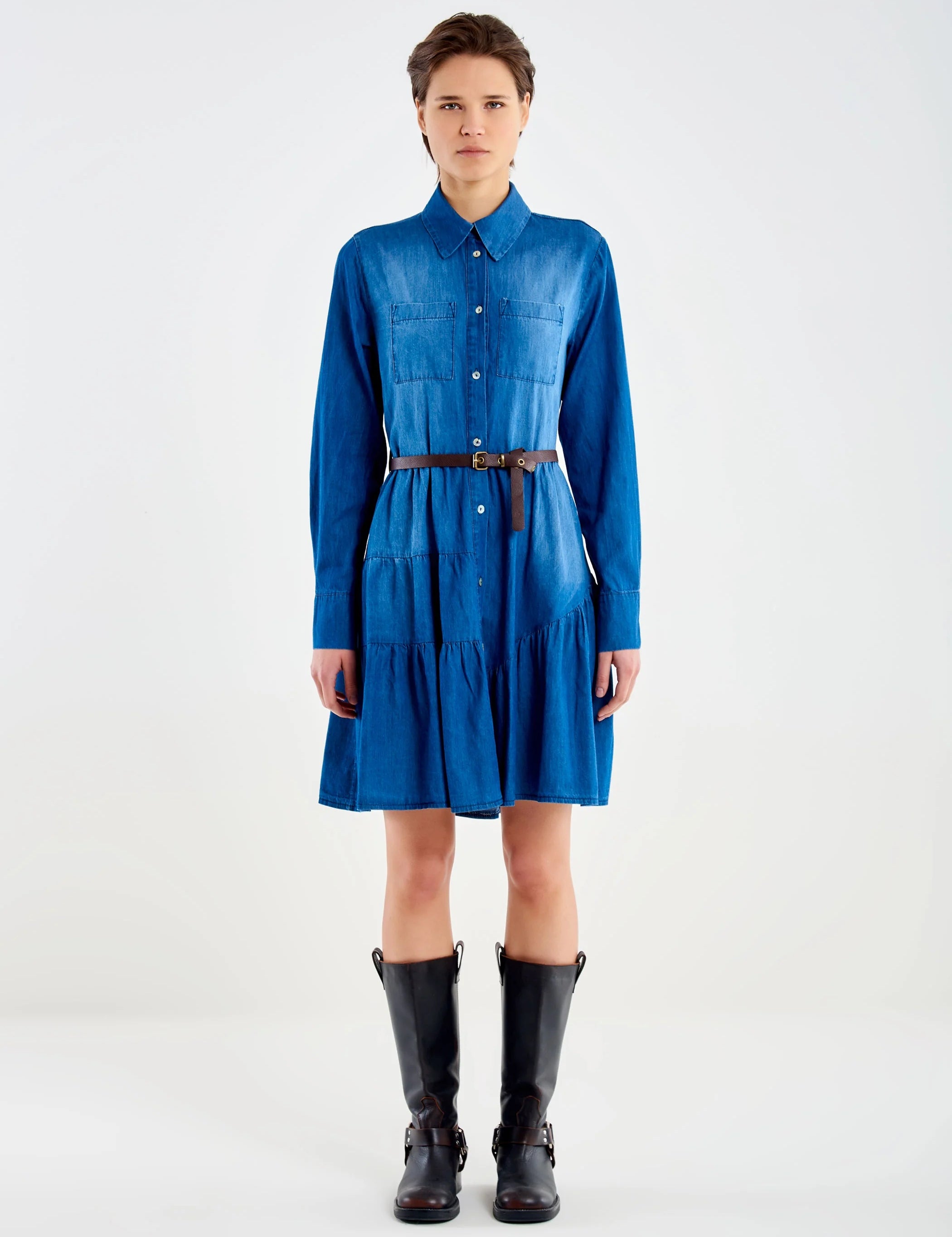 Abito corto in chambray Vicolo - MYLILLY