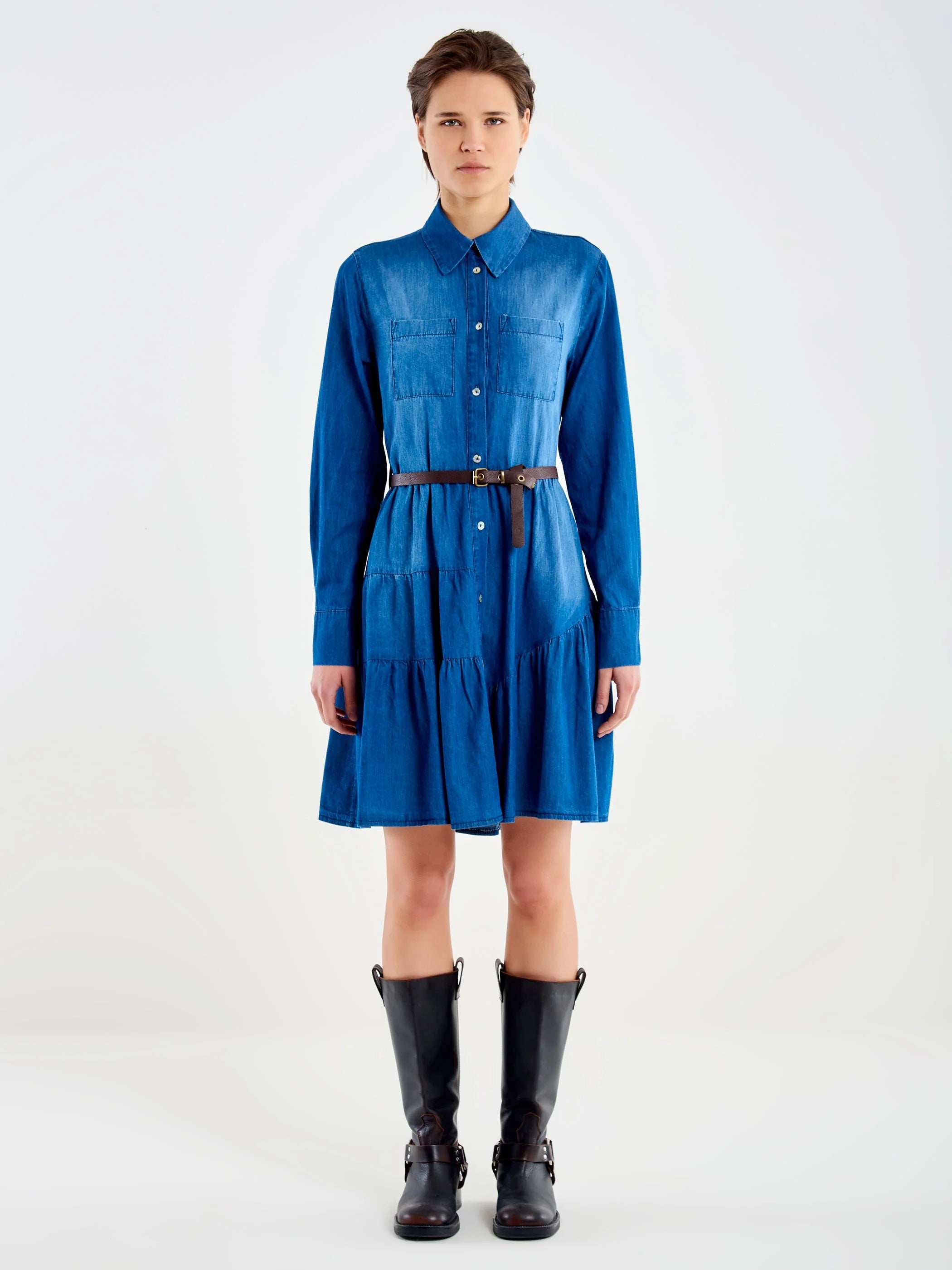 Abito corto in chambray Vicolo - MYLILLY