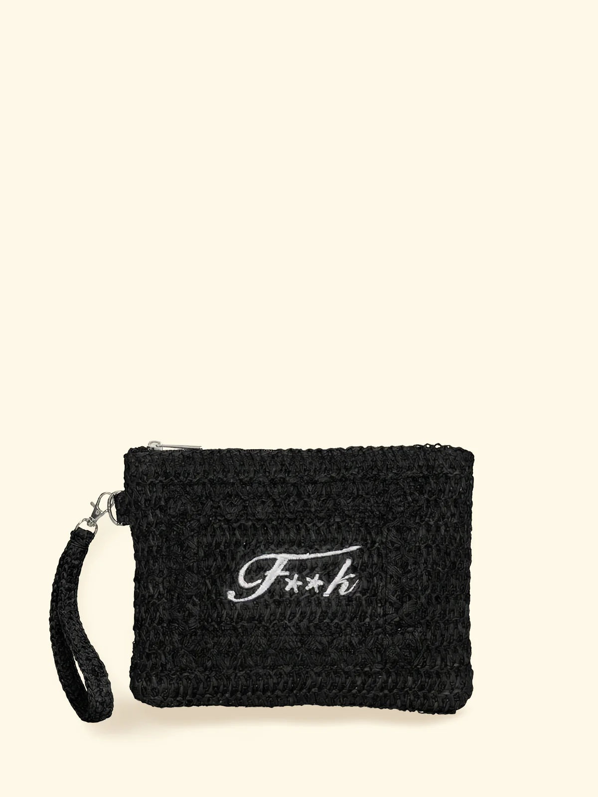 F**K Raffia Clutch