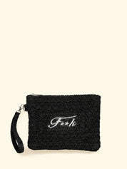 F**K Raffia Clutch