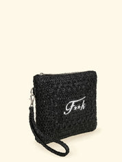 F**K Raffia Clutch