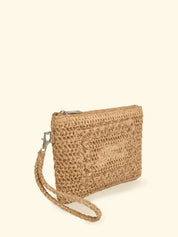 Pochette in rafia F**K