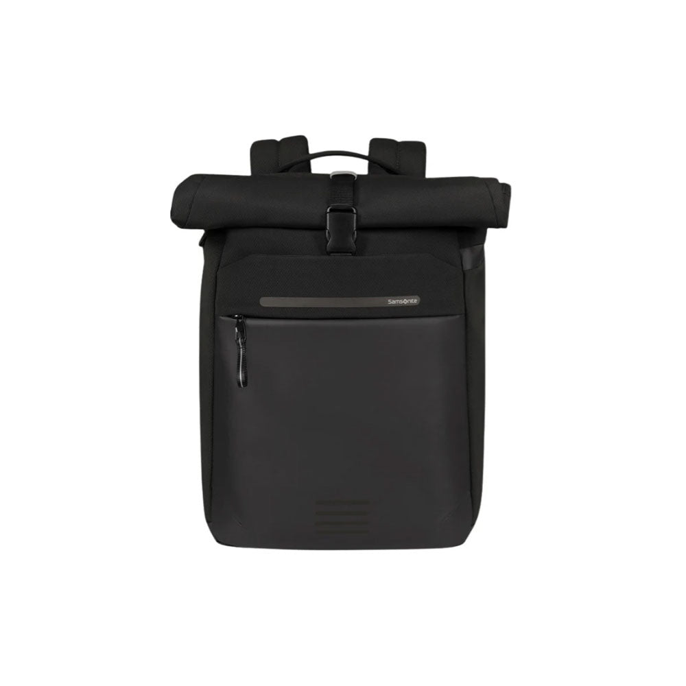 Zaino rolltop Samsonite Moderny nero per PC da 15.6". Zaino idrorepellente, espandibile e realizzato con materiali riciclati.