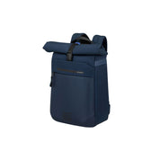Zaino rolltop Samsonite Moderny di colore blu per laptop da 15.6 pollici, ideale per professionisti moderni, con chiusura arrotolabile.