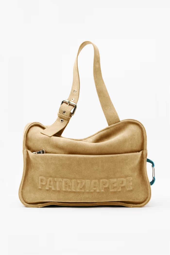 Borsa a spalla (IM)PERFECTION in suede Patrizia Pepe - MYLILLY