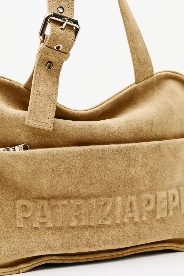 Borsa a spalla (IM)PERFECTION in suede Patrizia Pepe - MYLILLY