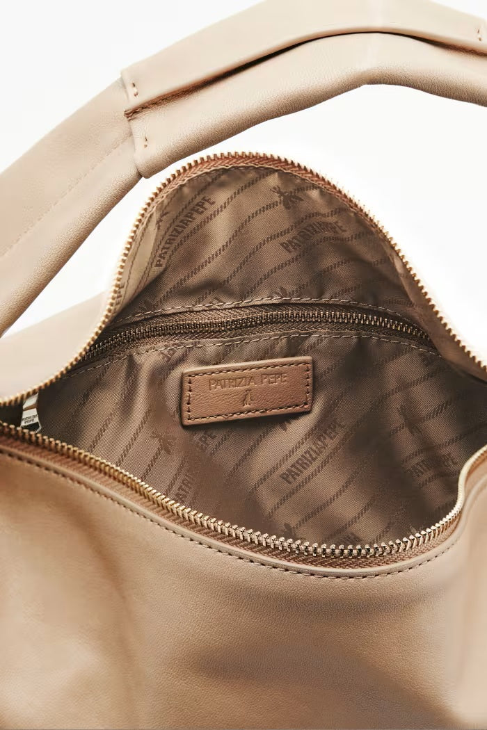 Patrizia Pepe Contemporary Hobo Leather Shoulder Bag