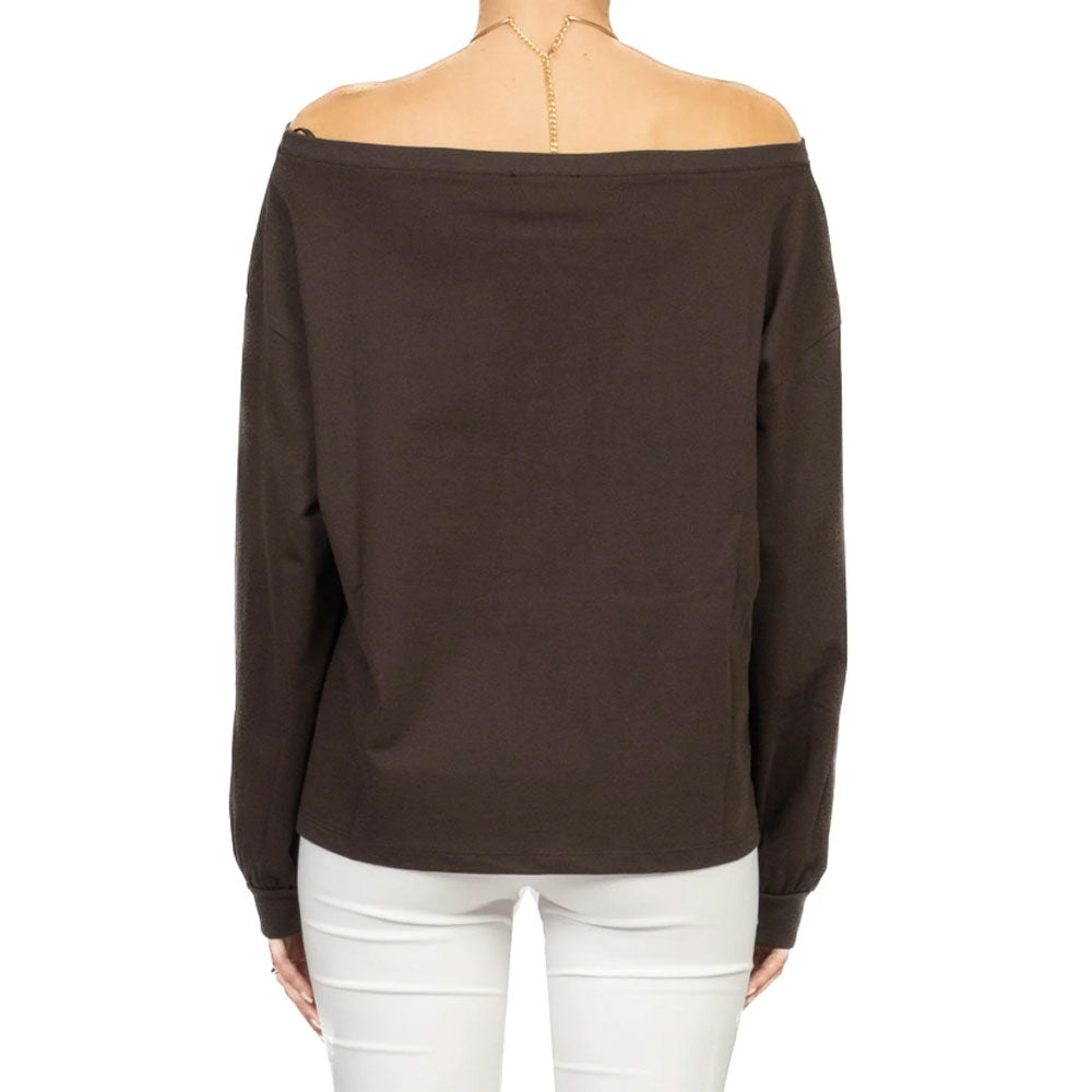 T-shirt manica lunga con collana Vicolo