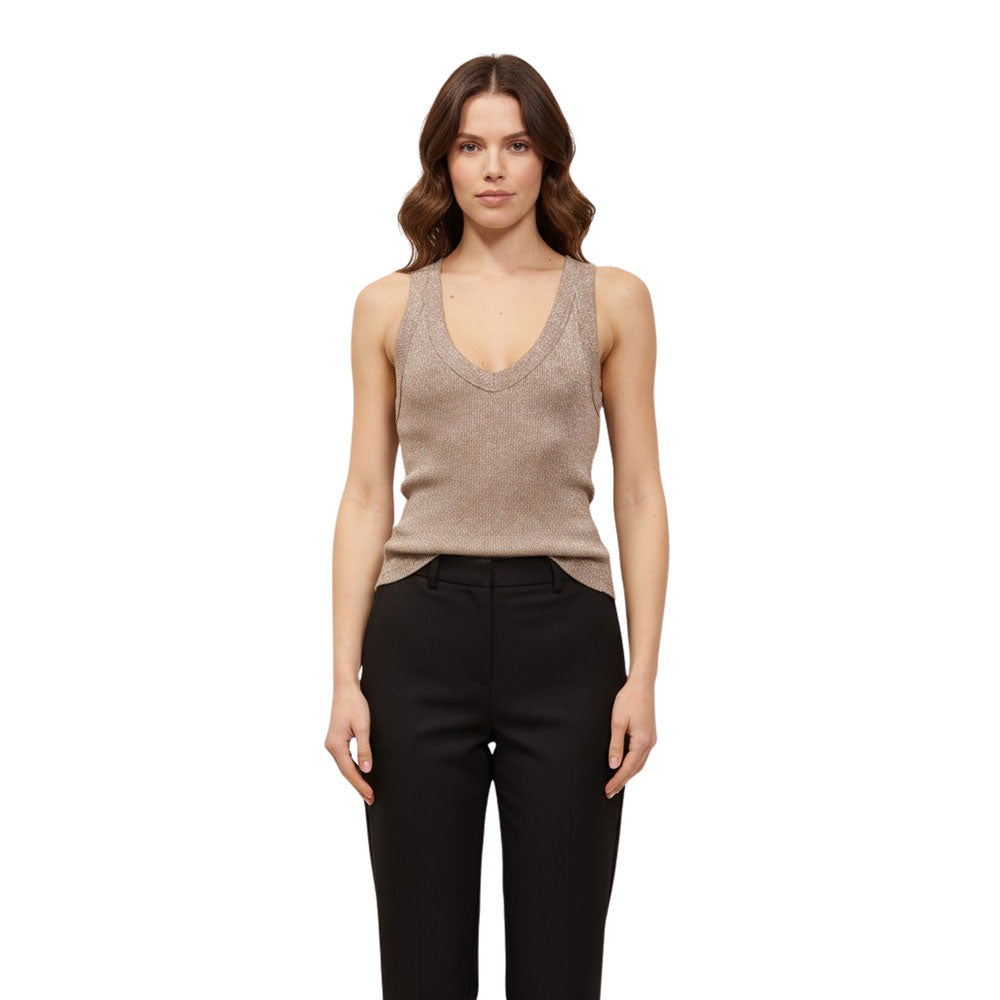 Vicolo Lurex V-neck tank top