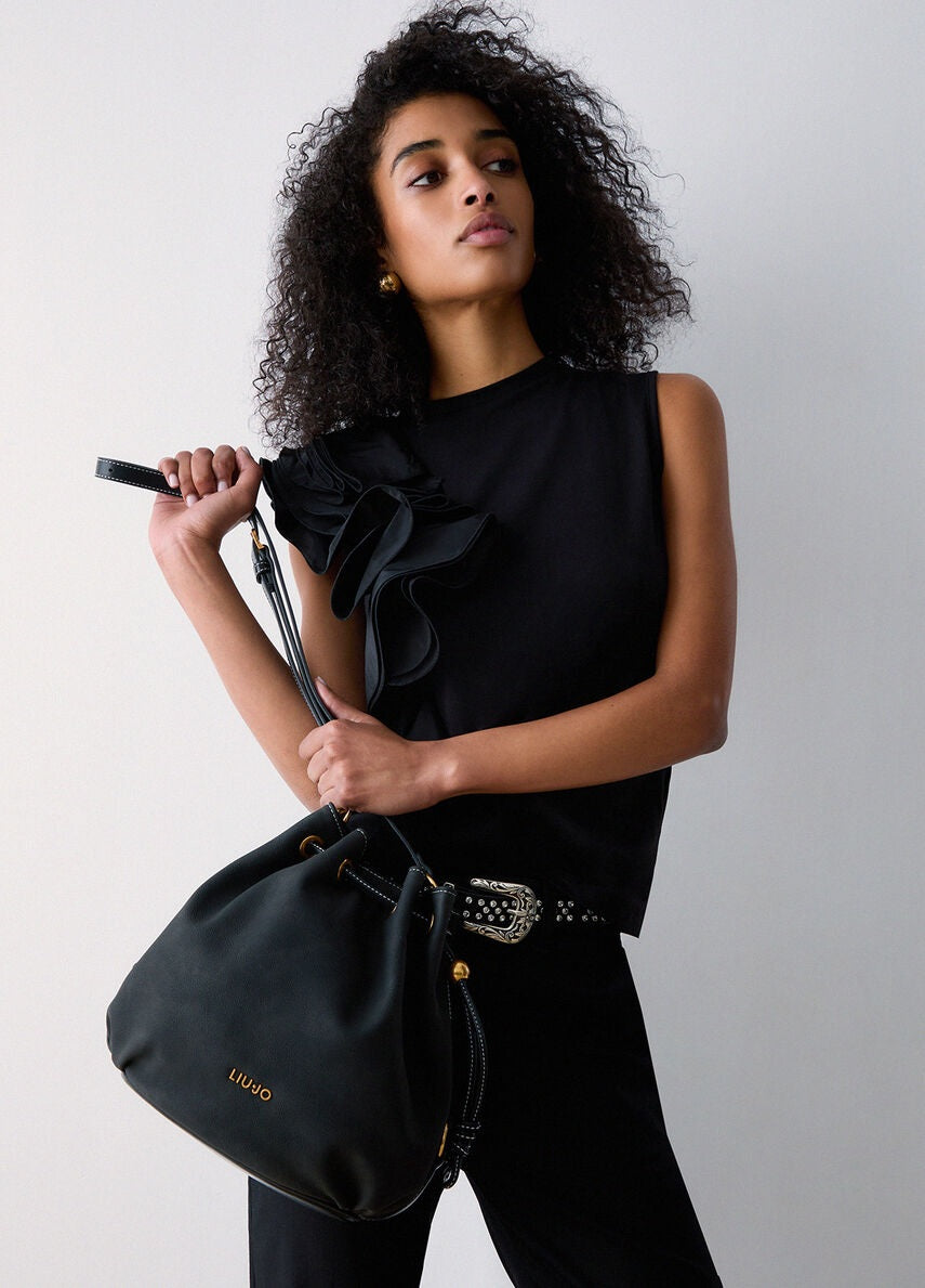 Liu Jo Ginesa nubuck shoulder bag