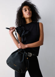 Liu Jo Ginesa nubuck shoulder bag