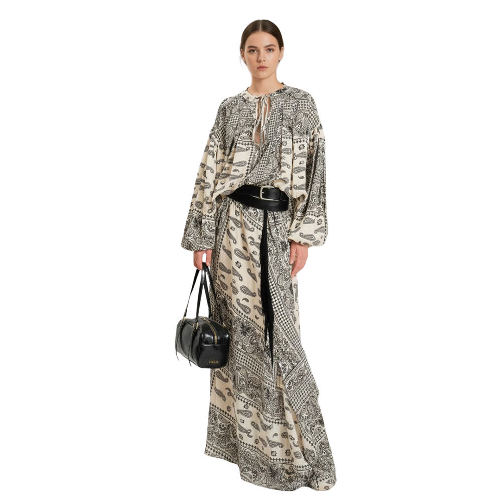 Vicolo patterned viscose skirt