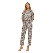 Pantalone con stampa in misto lino Vicolo