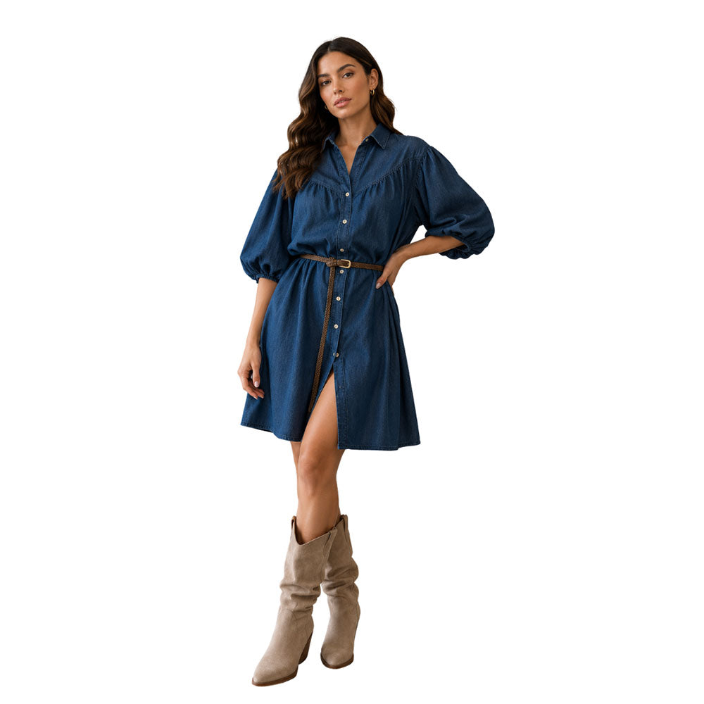 Abito corto in denim Vicolo