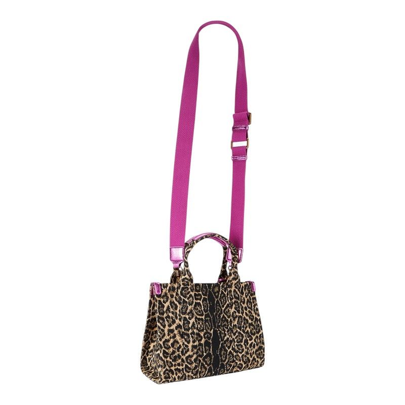 Borsa Southbank Tote Small in tessuto con motivo animalier Kurt Geiger