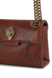 Borsa a spalla Mini Kensington in pelle stampa pitone Kurt Geiger