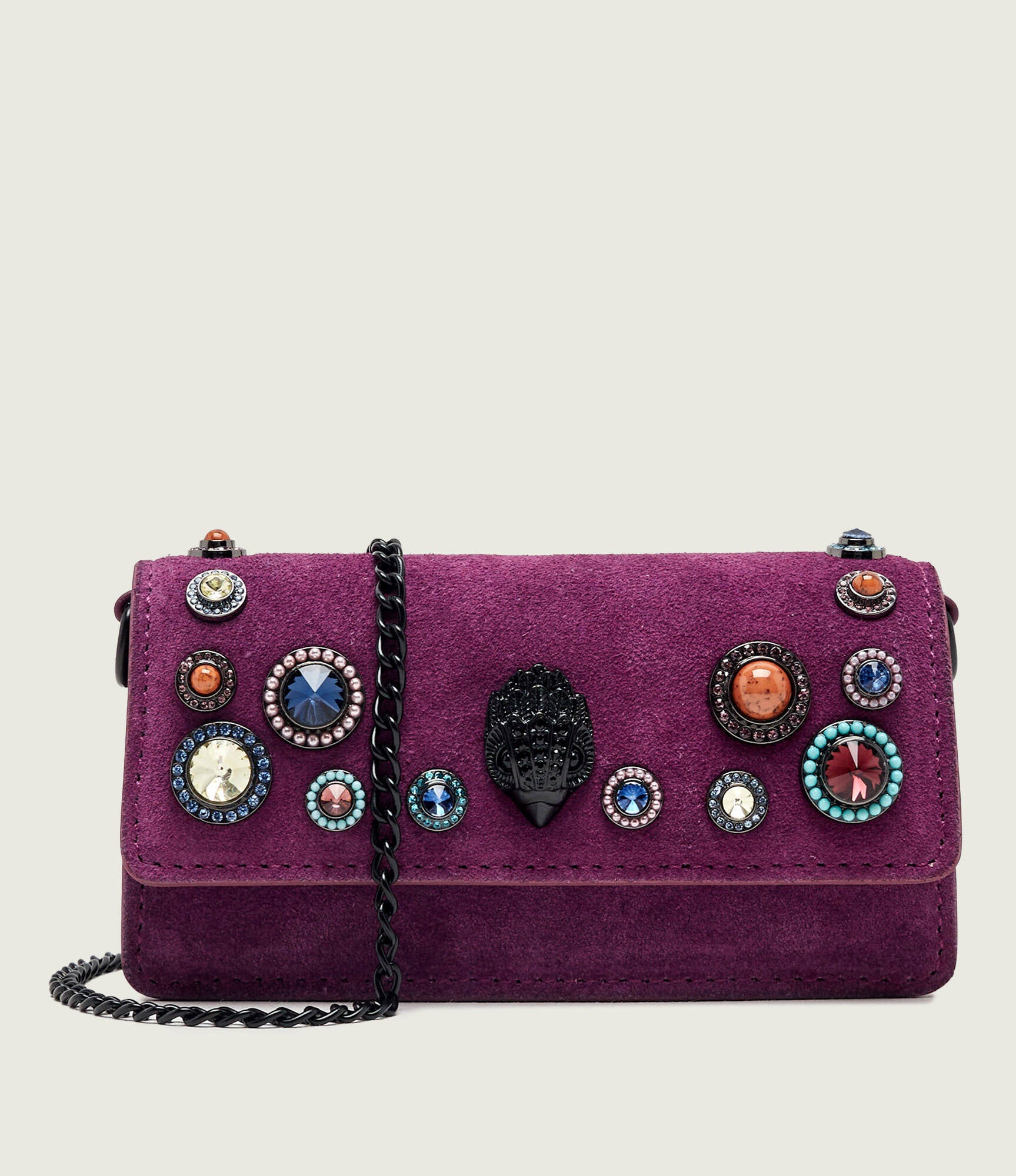 Borsa a tracolla Long Nano Shoreditch Gems in suede Kurt Geiger