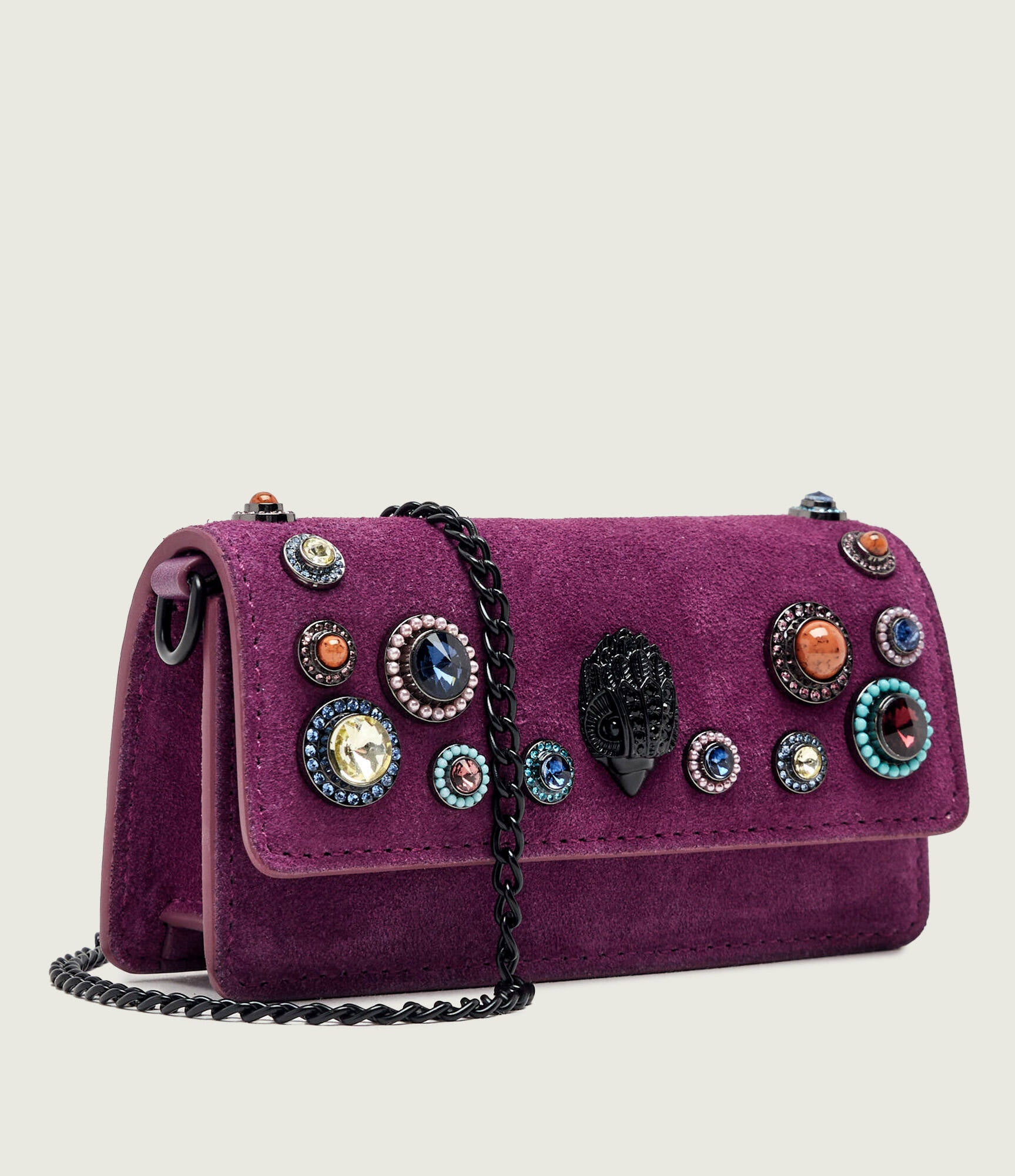 Borsa a tracolla Long Nano Shoreditch Gems in suede Kurt Geiger