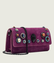 Borsa a tracolla Long Nano Shoreditch Gems in suede Kurt Geiger