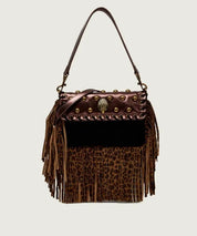 Borsa a spalla Oxford Small Fringe in pelle Kurt Geiger
