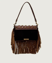 Borsa a spalla Oxford Small Fringe in pelle Kurt Geiger